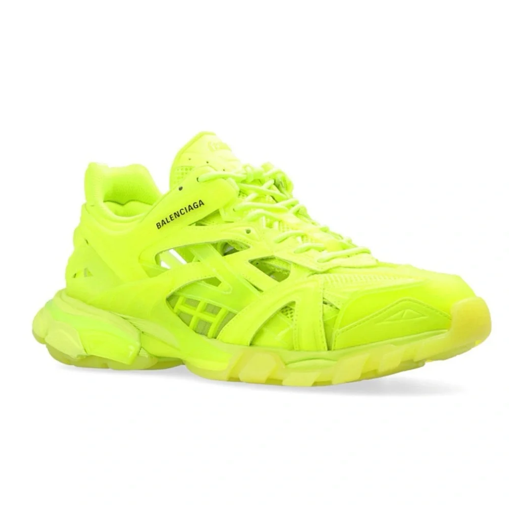 Balenciaga Track 2.0 Neon Yellow Rare Clear Sole Sneakers Men’s 12